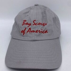Boy Scouts Of America Hats Unizex OSFA Grey Cotton Baseball Cap Strapback BIG